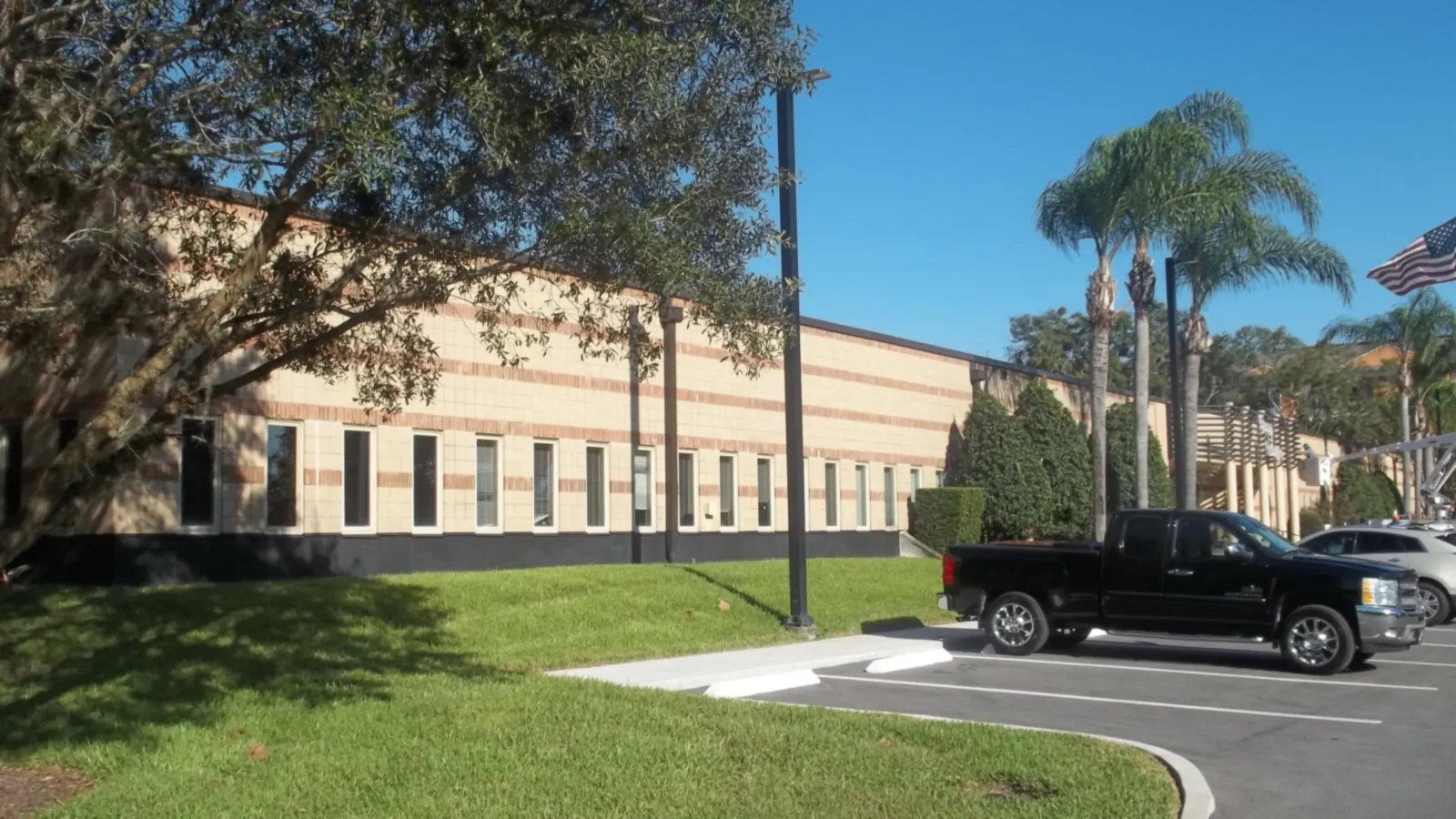 Winter Springs City Hall with palm trees in Winter Springs, Florida
