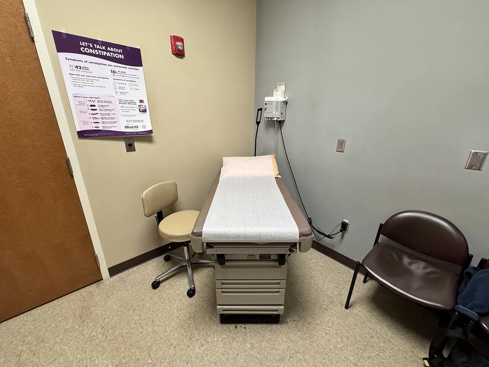 An exam room in a doctor's office
